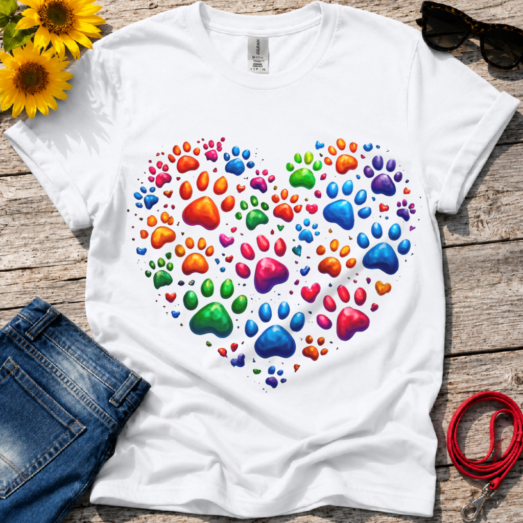 Heart of Paws in 3D T-Shirt
