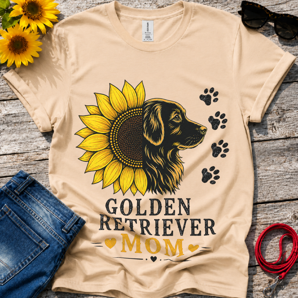 Sunflower Paw Prints T-Shirt