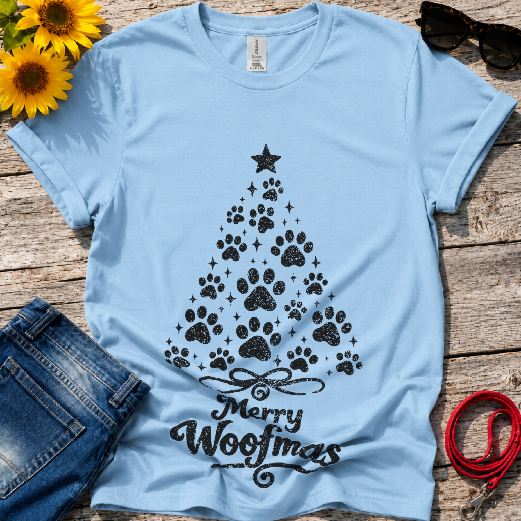 X_Mas Tree Paws T-Shirt
