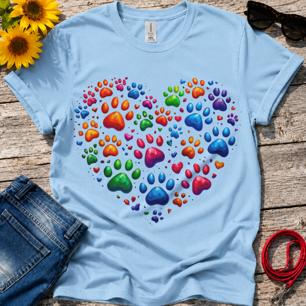 Heart of Paws in 3D T-Shirt