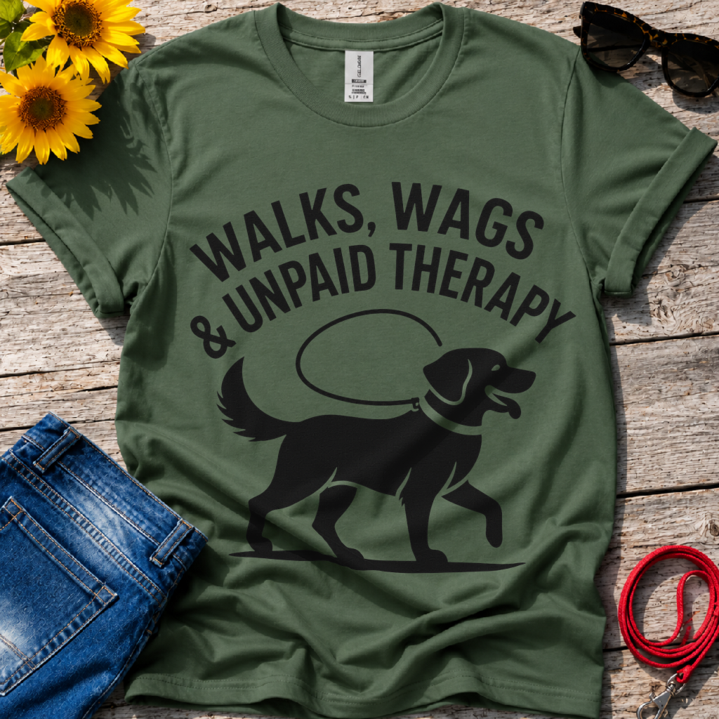 Walks,Wags and Woofs T-Shirt