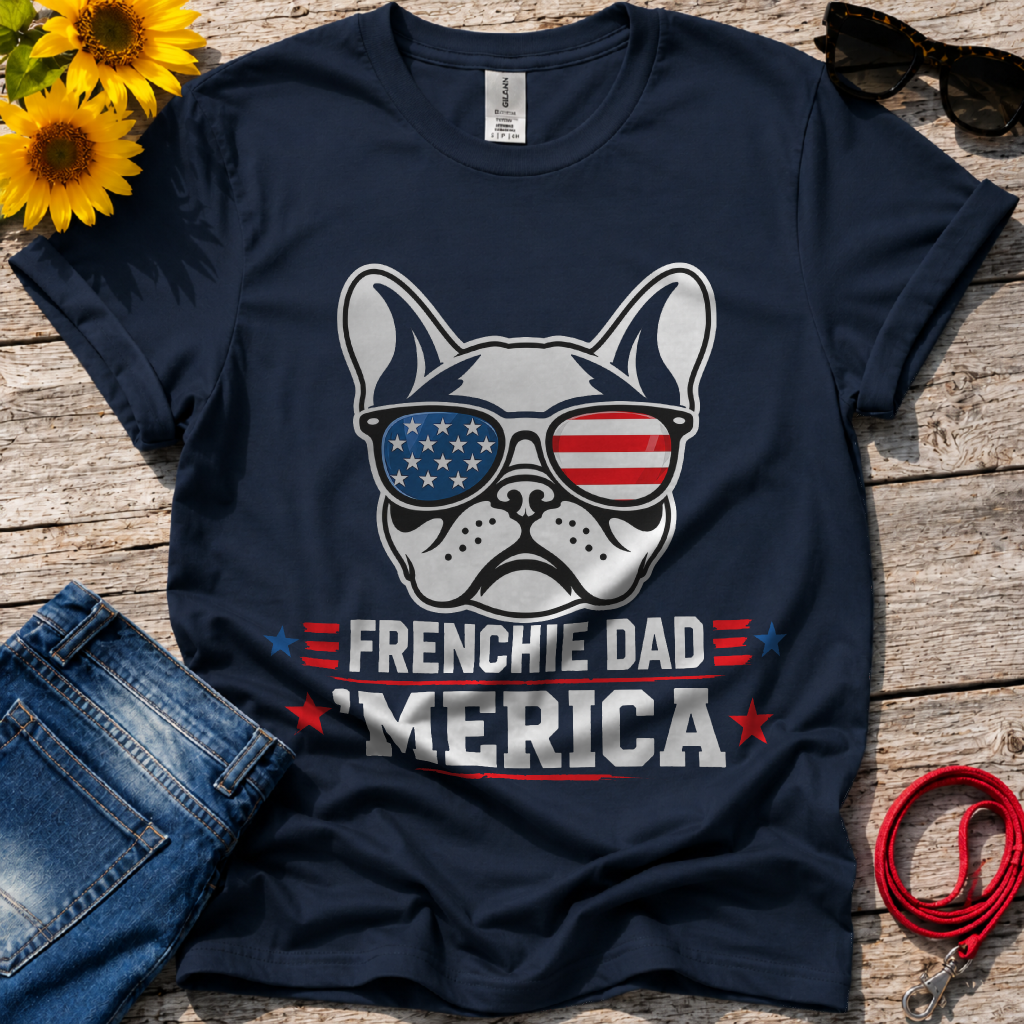 Frenchie American Dad T-Shirt
