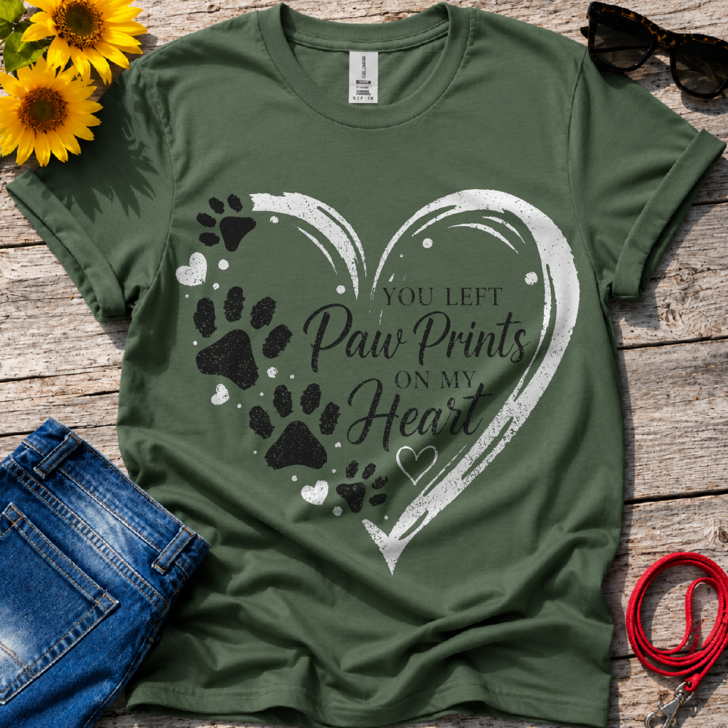 Paw Prints on My Heart T-Shirt
