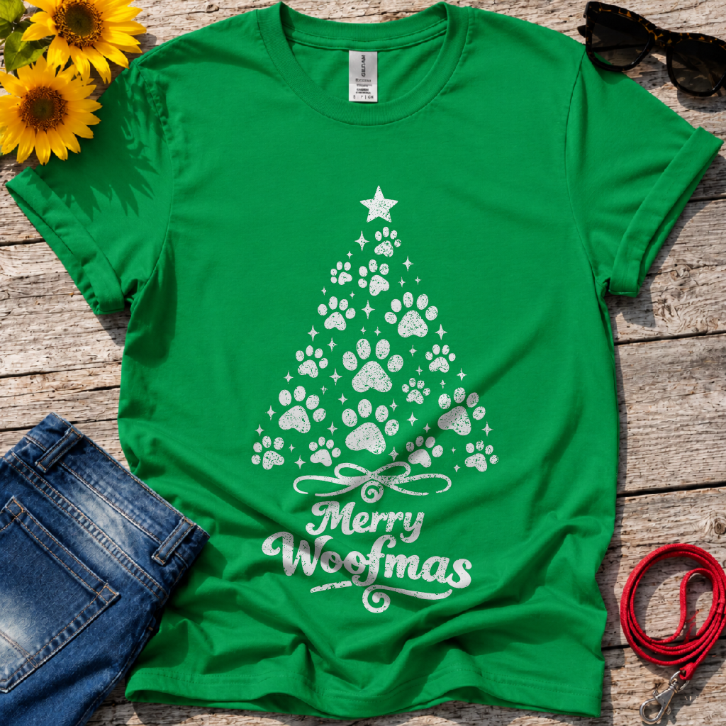 X_Mas Tree Paws T-Shirt