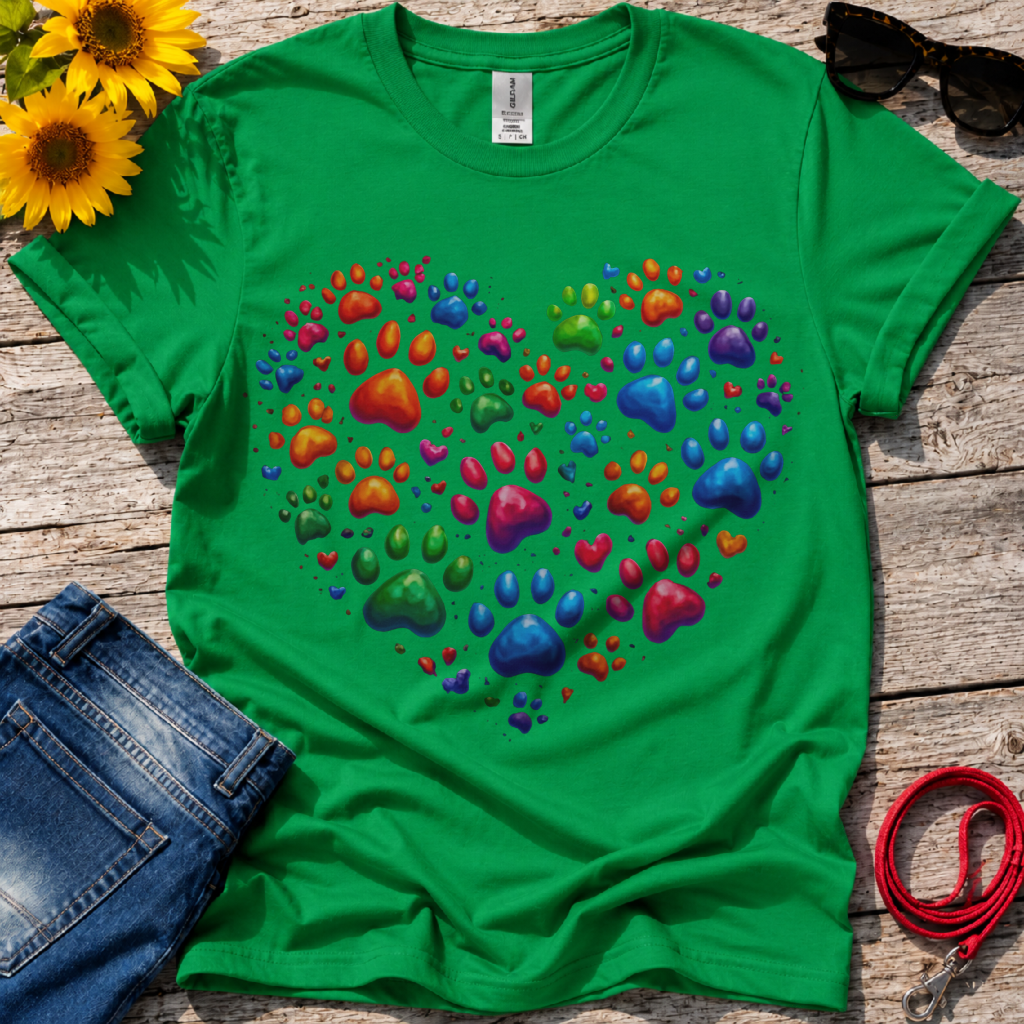 Heart of Paws in 3D T-Shirt