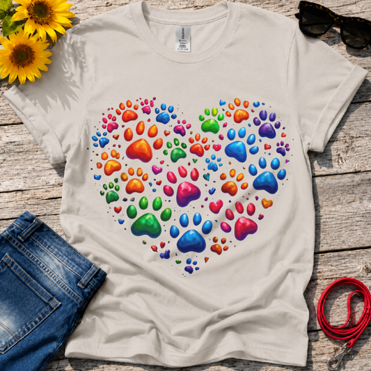 Heart of Paws in 3D T-Shirt