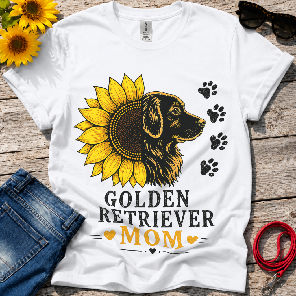Sunflower Paw Prints T-Shirt