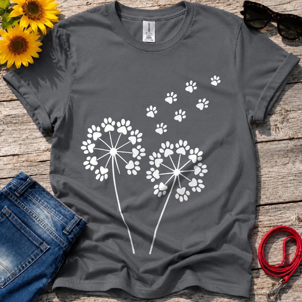 Dandelion Paw Prints T-Shirt