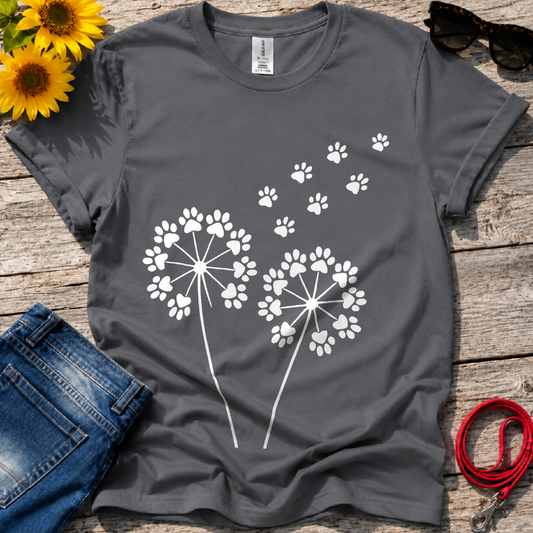 Dandelion Paw Prints T-Shirt