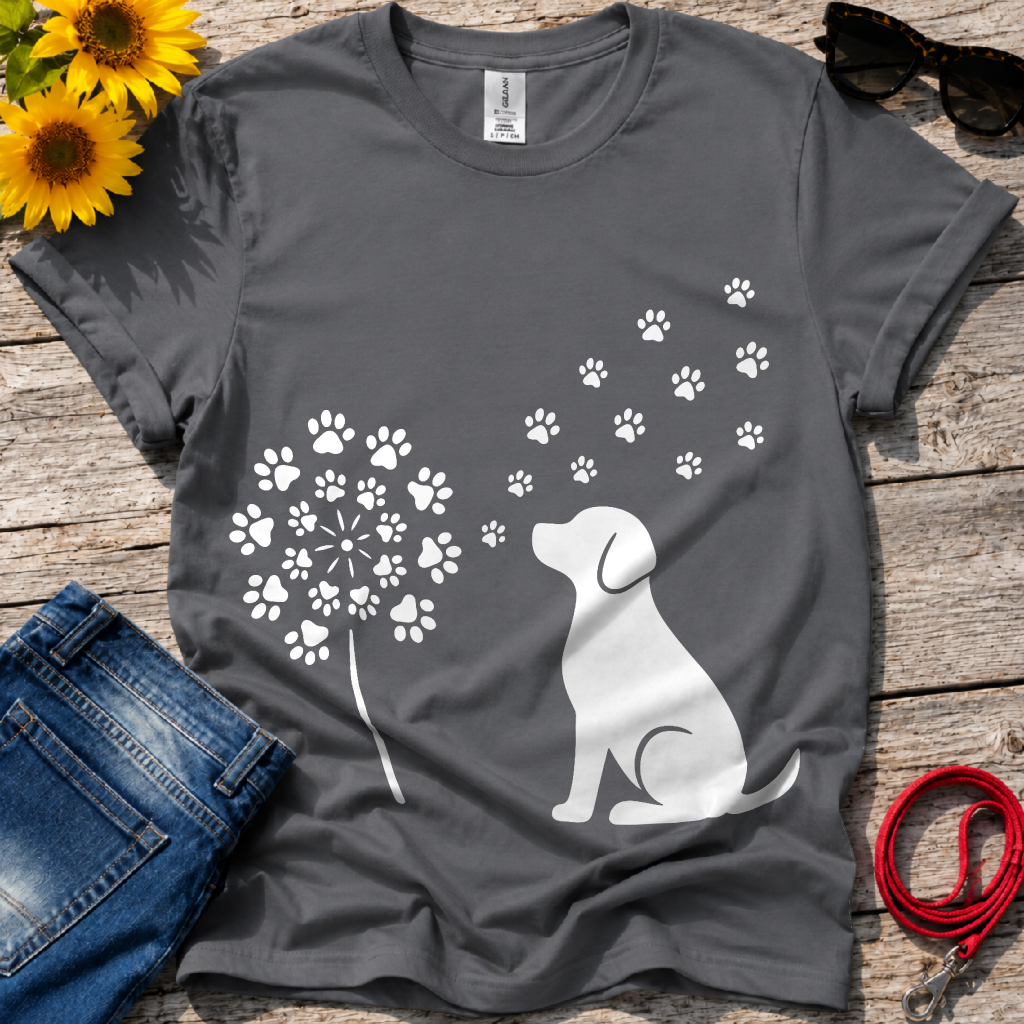 Dog Blowing Dandelions T-Shirt