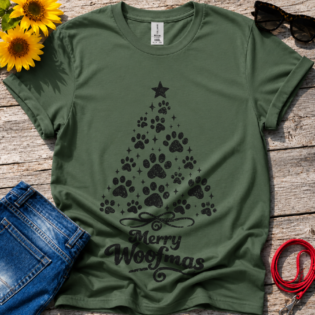 X_Mas Tree Paws T-Shirt