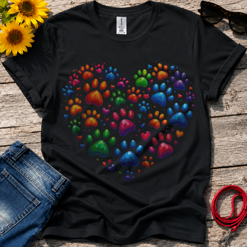 Heart of Paws in 3D T-Shirt