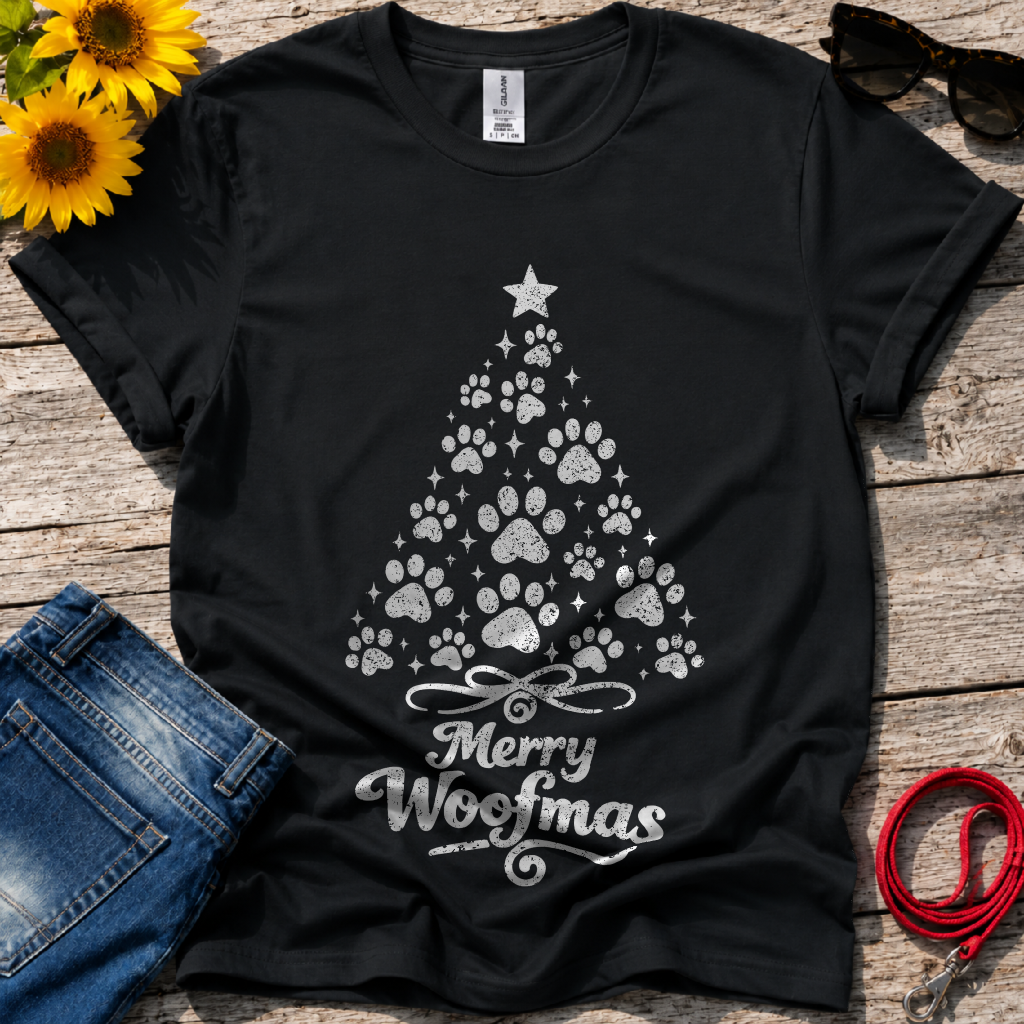 X_Mas Tree Paws T-Shirt