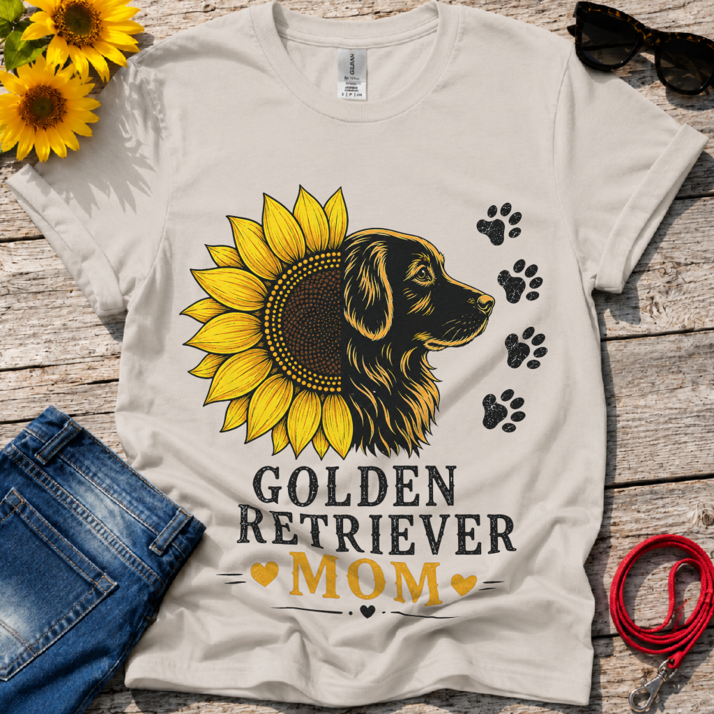 Sunflower Paw Prints T-Shirt
