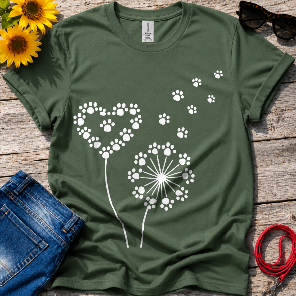 Dandelion Love Paws T-Shirt